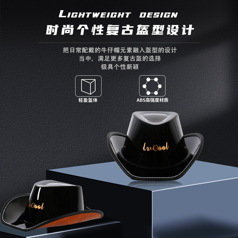 Fábrica OEM personalizado medio casco de mezclilla casco retro viaje de verano sombrero de caballero tiro callejero gángster casco personalizado