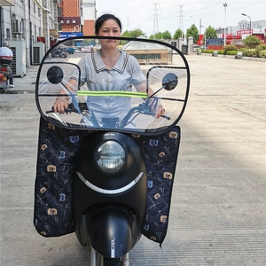Elektrikli Motosiklet Ön Şüşəsi, Şəffaf Külək Yağış Qoruyucu, Bütün Fəsillər