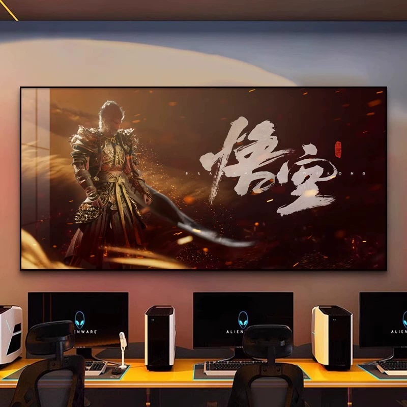 Черный миф Wukong, подвесная живопись, домашние автономные игровые периферийные постеры, декоративные картины для гостиной, настенные фрески для киберспортивной комнаты