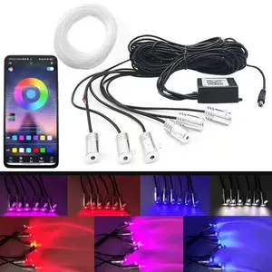 Avtomobil soyuq işıq atmosfer lampası LED fiber RGB APP nəzarətli