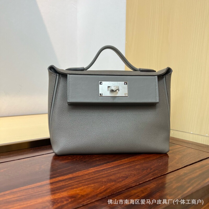 头层Swift皮蜡线手缝2424mini单肩手提斜挎包饺子包高品质轻奢包|undefined