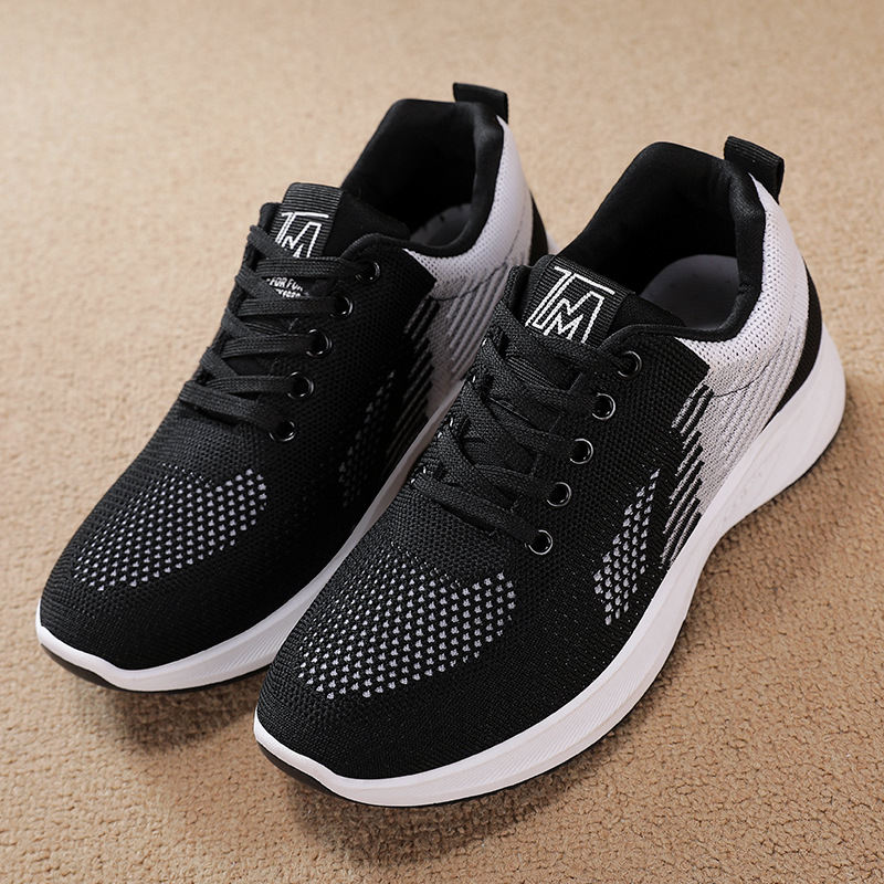 Zapatos mujer verano comercio exterior transfronterizo zapatos de mujer transpirables zapatos de tejido volador zapatos de malla de mujer tendencia de moda zapatos de mujer deportiva