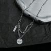 Advanced necklace stainless steel with letters, simple and elegant design, high-quality style, wholesale