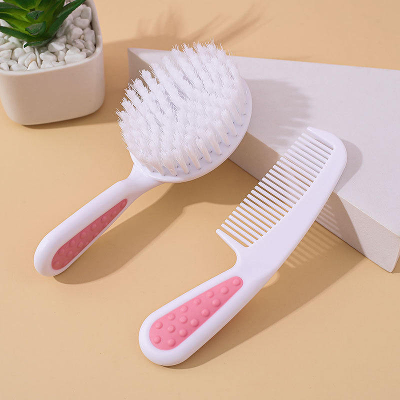 Champú para bebés, juego de cepillos de baño, cepillo de pelo suave, cepillo de pelo suave, peine pequeño, cepillo de dientes de pelo suave para niños