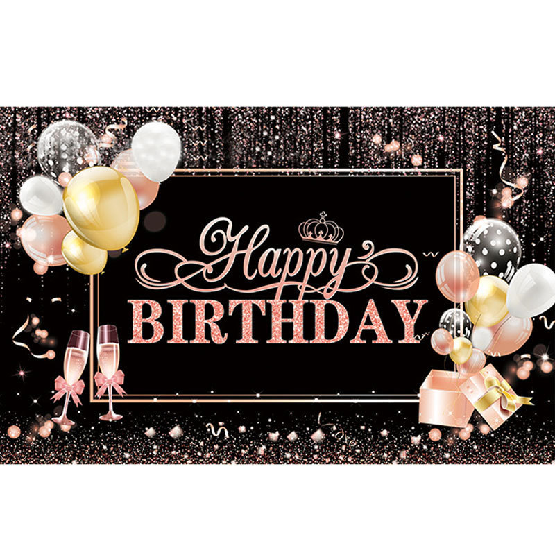 2025 feliz cumpleaños bandera bandera fiesta tela de fondo tema de cumpleaños actividad foto colgar tela decoración de la foto