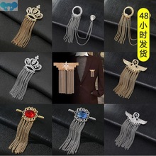 Men's Tassel Brooch Chain Suit Gold Pin Accessories