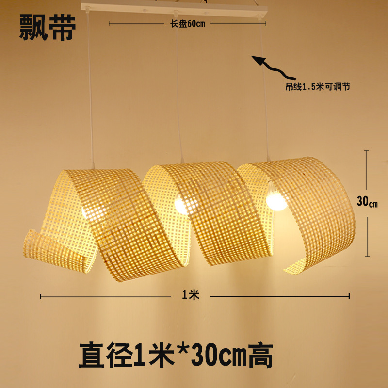 新しい中国風の竹ランタンシャンデリアB&Bリビングルーム寝室畳禅茶室鍋レストランホテルレストランランプ|undefined