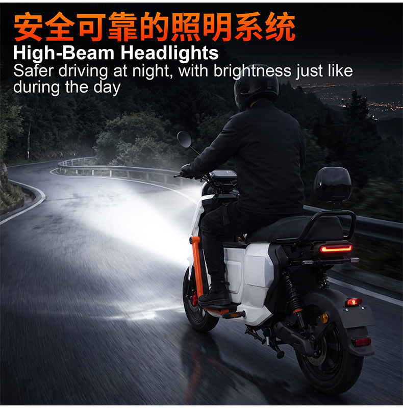 Cross-Border Wholesale U2 Electric Scooter with Integrated Seat and Rear Box, Specially Designed for Food Delivery, with Ultra-Long Battery Life