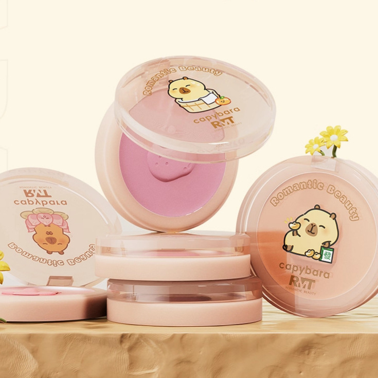 Luo Xiaoman Blush Capibara Gradient Single Color Blush Brightening Matte Pearlescent Blush Palette Orange Pink Luo Xiaoman Blush Capibara Gradient Single Color Blush Brightening Matte Pearlescent Blush Palette Orange Pink