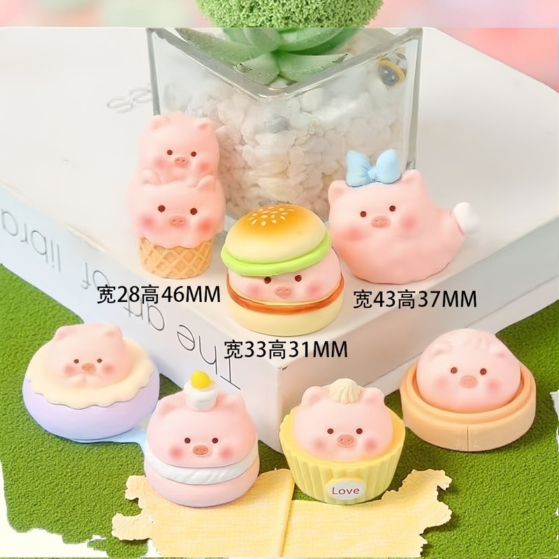 新しい漫画ブタのおもちゃ大型樹脂装飾品トレンディな小さなかわいいかわいいペンダントアクセサリー卸売|undefined