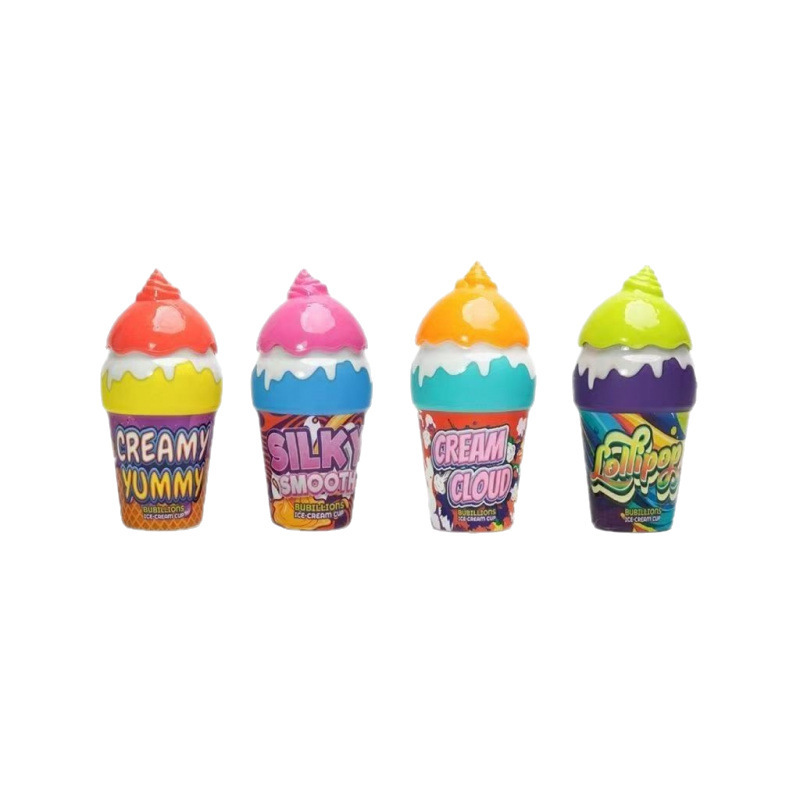 夏の子供のスプリンクラーなしアイスクリームバブルボトルかわいいバブル液体水バブル屋外バブル吹き棒小さなおもちゃ|undefined
