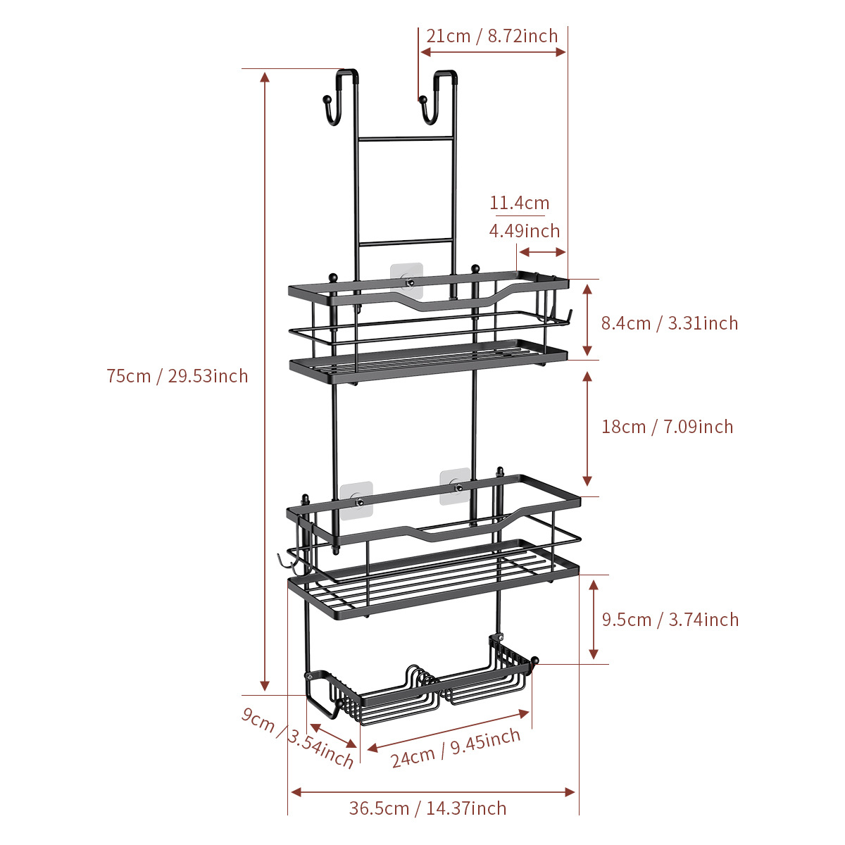 Puerta de baño transfronteriza estante trasero inodoro seco y húmedo desmontable gel de ducha sin perforación estante de jabón artefacto de almacenamiento