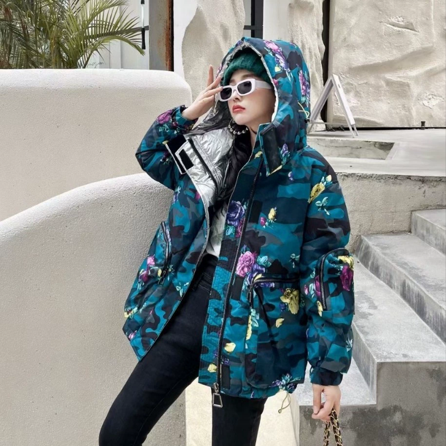 Winter down jacket, travel hoody, increased thickness