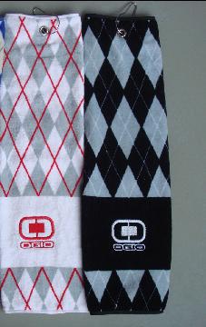 Organic cotton towel cotton cut velvet embroidered printed golf towel microfiber waffle pineapple towel