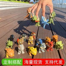 网红咬手指恐龙关节可动霸王龙仿真恐龙创意桌面摆件男孩玩具批发