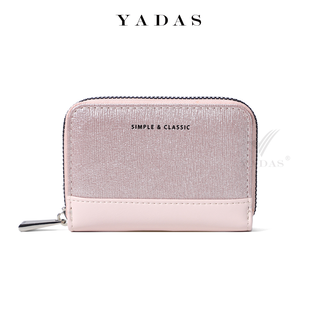 YADAS nueva cremallera mini perla brillante explosión de color sólido multi-cartón órgano de mujer PU bolsa de tarjetas al por mayor