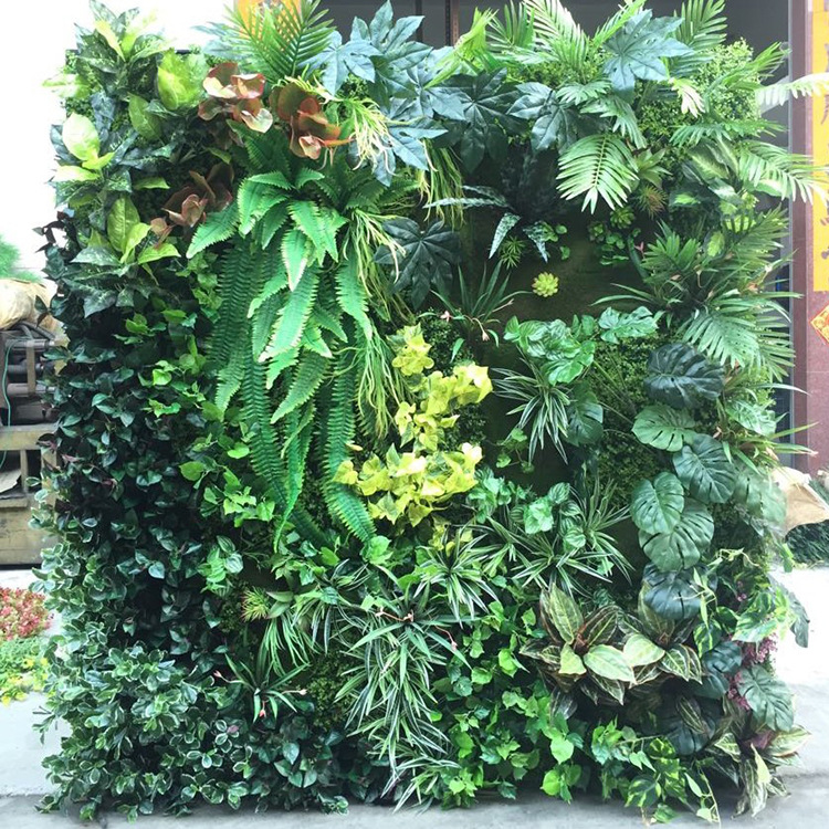 Flor artificial creativa Pared de césped decorativo interior planta verde techo artificial pared de fondo fábrica al por mayor Pared de Planta artificial