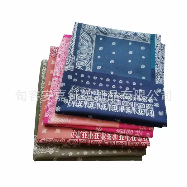 70X70Cm Cotton Large Size Spliced Cashew Flower Print Square Scarf Casual Hip-Hop Hip-Hop Cycling Decorative Headscarf