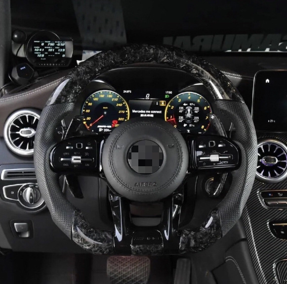 Suitable for Mercedes-Benz old models modified with new AMG carbon fiber steering wheel AECSG-class GLC260GLECLSGT