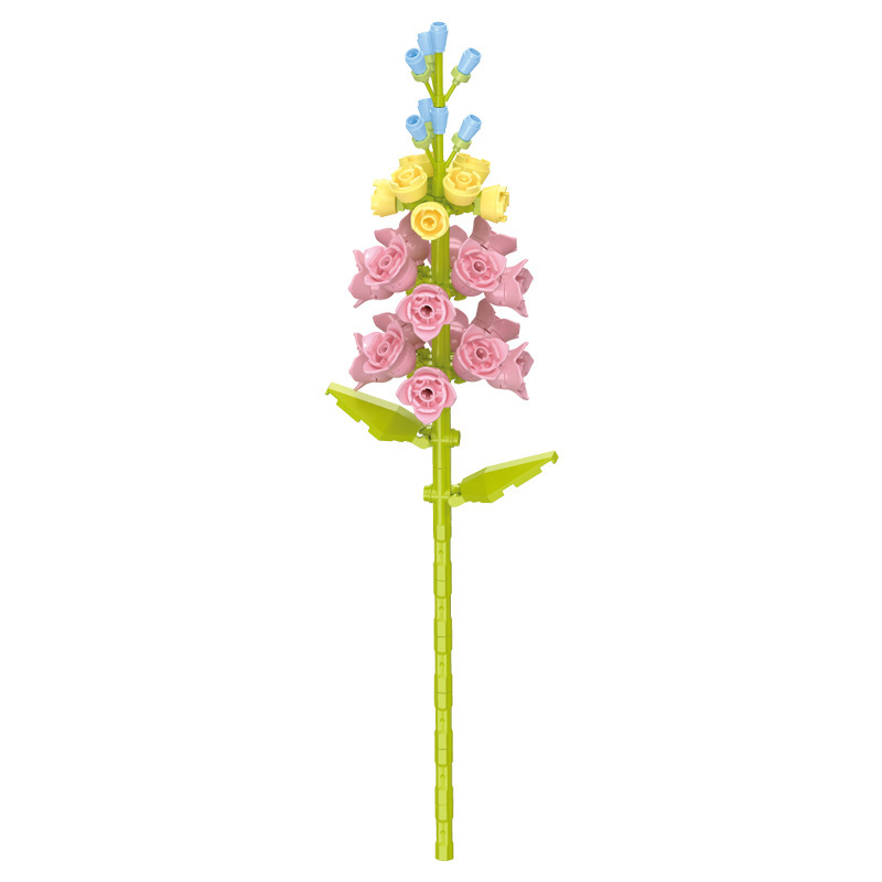 钻马积木花永生花束抱抱桶仿真花小颗粒积木DIY玩具七夕女生礼物|undefined