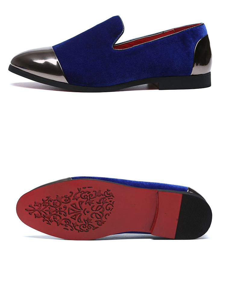 Suede single shoe peas plus size loafers_voghion.com