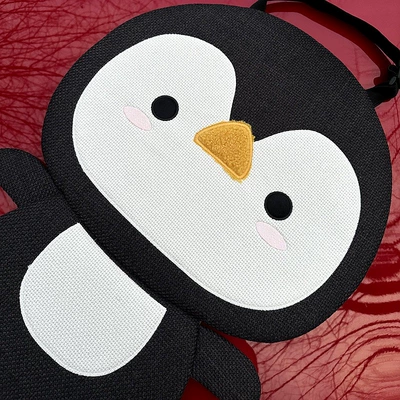 design, seagull seat cover, cotton-linen dolphin — Four Seasons Pad - 1-backrest-black-penguin-default-item