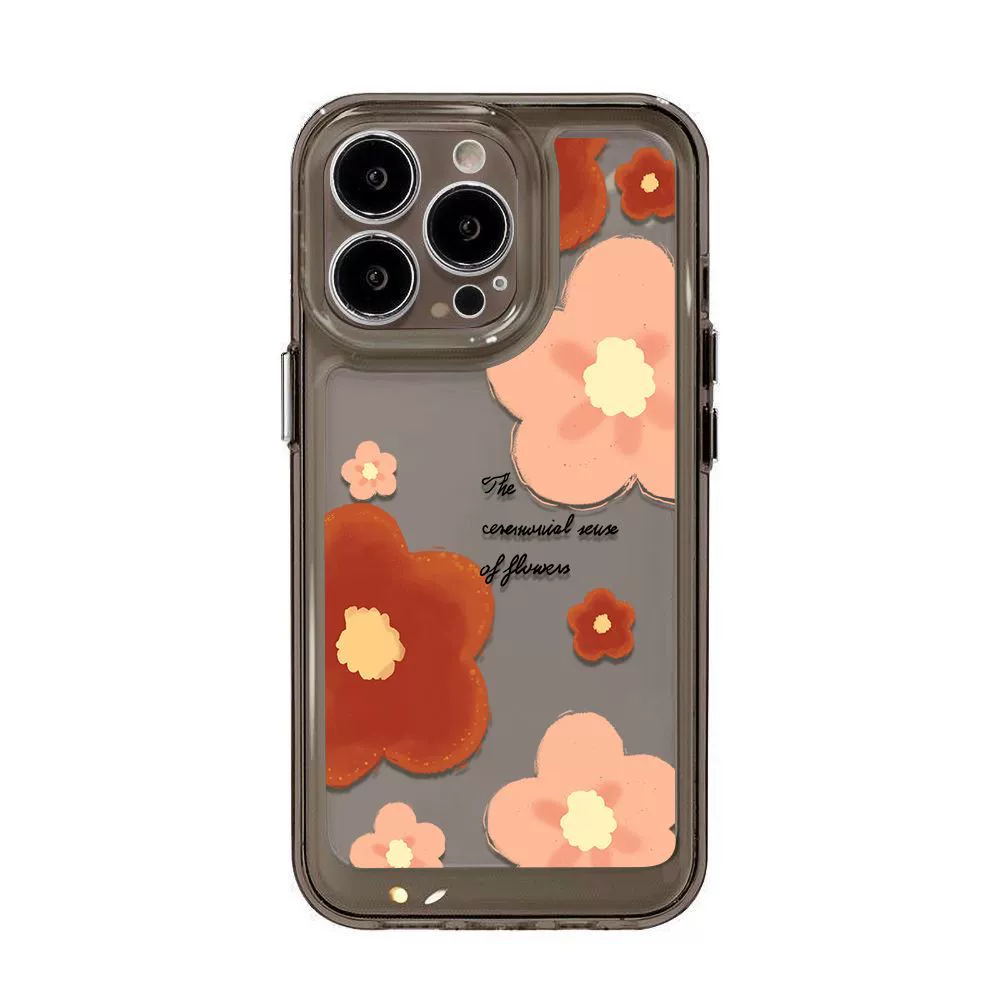 Чехол для телефона Apple красный совместимый, для iPhone 12, сумка, цветы, iphone, 16promax, 14