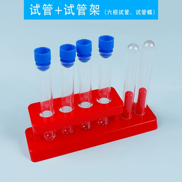 6 test tubes + test tube stand