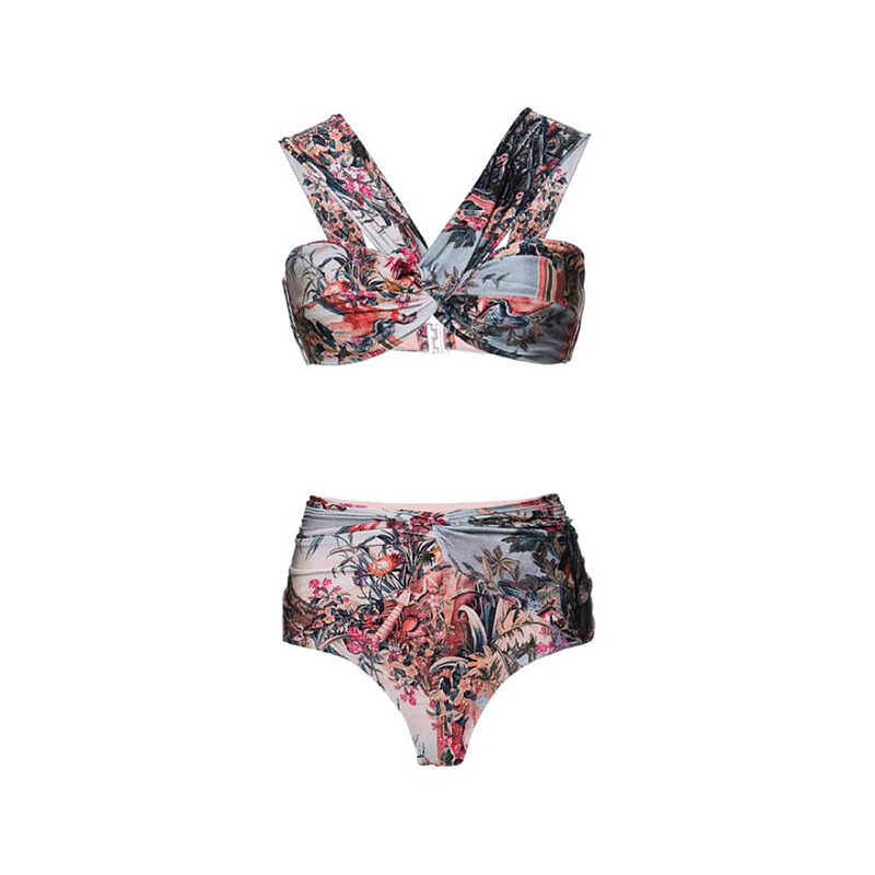 Mujeres Vacaciones Sexy Floral Ditsy Nylon Poliéster Bikinis Juego De 2 Piezas display picture 4