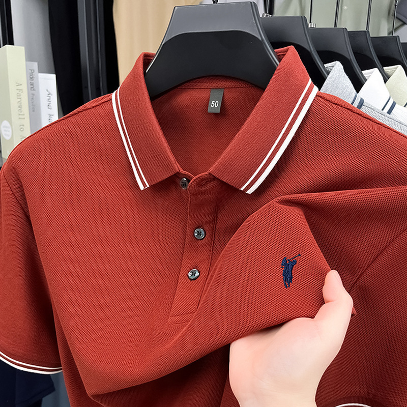 夏季官方正品保罗POLO衫男士短袖T恤珠地网眼美式小马标半袖|undefined