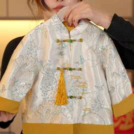 男童2025春夏新品原创新中式汉服国风套装周岁礼服