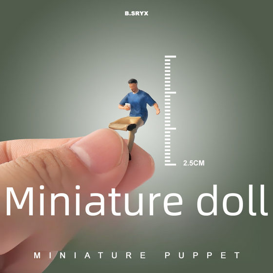 Original Factory 1:64 Men and Women Doll Model Miniature Little Man Scene Decoration Ornaments Mini Macro Photography Sand Table Characters