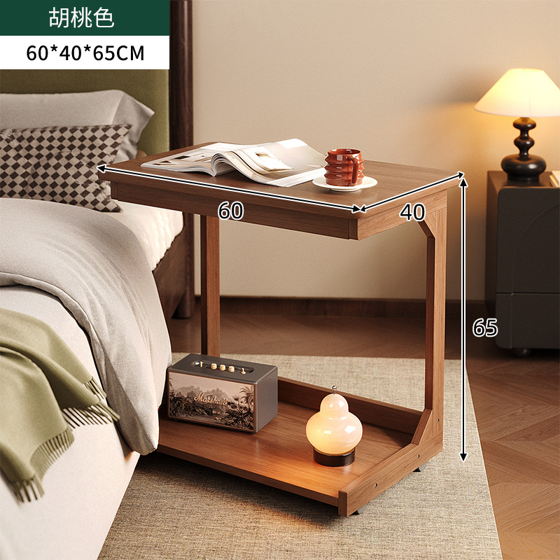 Mesita de noche, dormitorio doméstico, madera maciza extraíble 2025, nueva creatividad en lugar de un lado pequeño, estante de cabecera