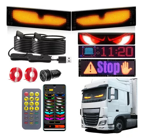 Pantalla de pantalla LED flexible para automóviles atmósfera de automóviles modificada de alta definición pegatinas de automóviles inteligentes ventana trasera del automóvil ojo del demonio
