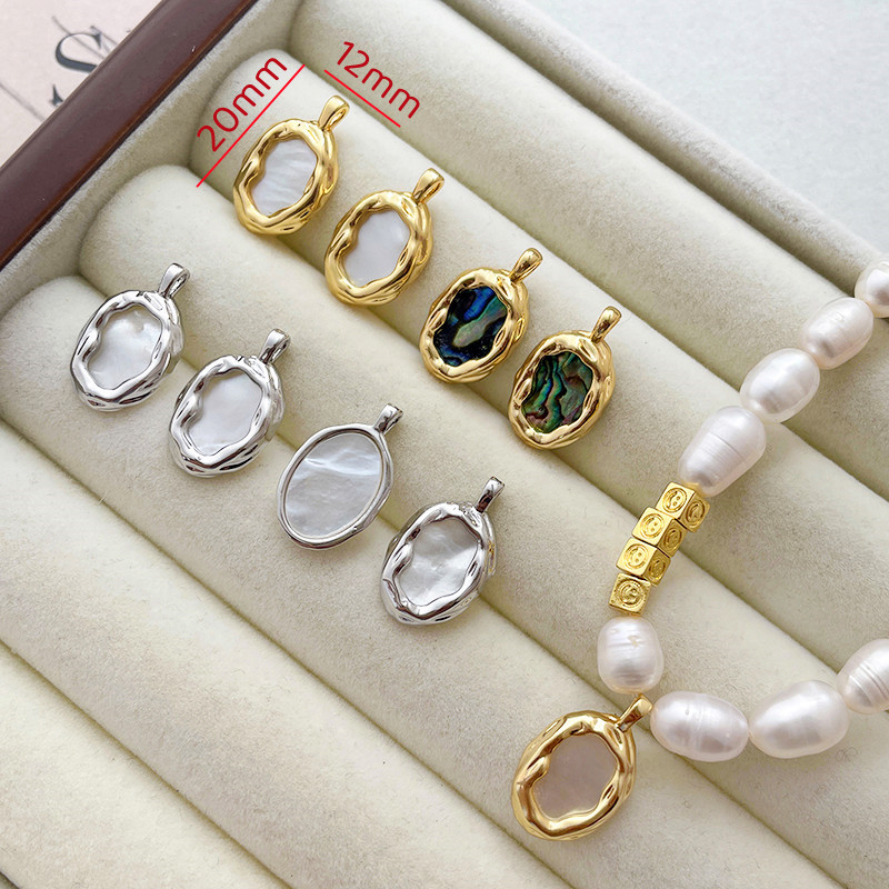 3g Weight Pendant Jewelry Making Type Shell Inlay Material DIY Jewelry Accessories Classification 1 Piece Quantity Copper Material Oval Pattern Plating, Inlay Design Retro Style 1 Piece Copper Shell Oval Pendant 无