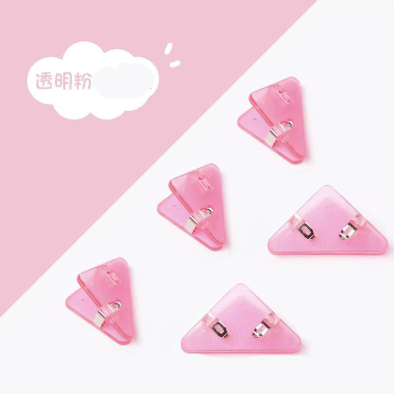 三角クリップの角固定巻き防止クリップファイル本クリップ90度文房具試巻本角巻き防止保護クリップ|undefined