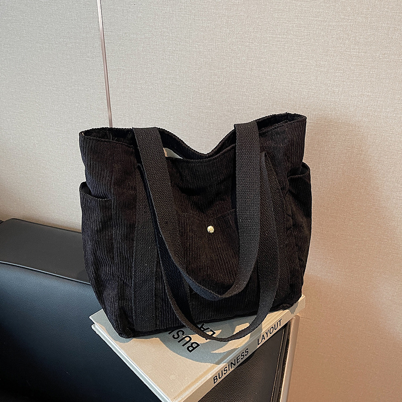 Bolso de invierno para mujeres 2024, nuevo estilo casual, simple y de gran capacidad, bolso de hombro de viaje de moda, bolso de lana