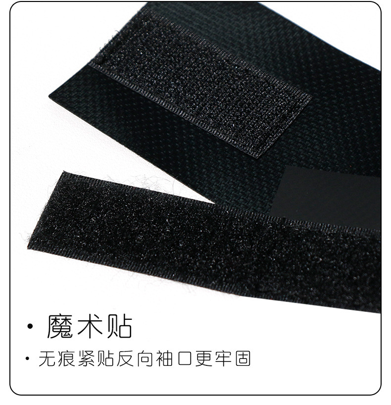 SM Hook-and-Loop Hand and Foot Cuffs Set in Black PVC with Metal Hardware — detail image 13