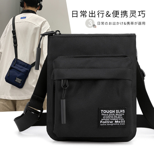 wepower new men's trendy crossbody bag simple ultra-thin shoulder bag outdoor sports small shoulder bag mobile phone bag