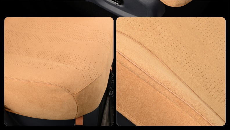 Geely Xingjian 7Emi Special Car Seat Cushion for the Rear Seat, Ventilated and Breathable, Suitable for All Seasons, Suede Leather Seat Cover