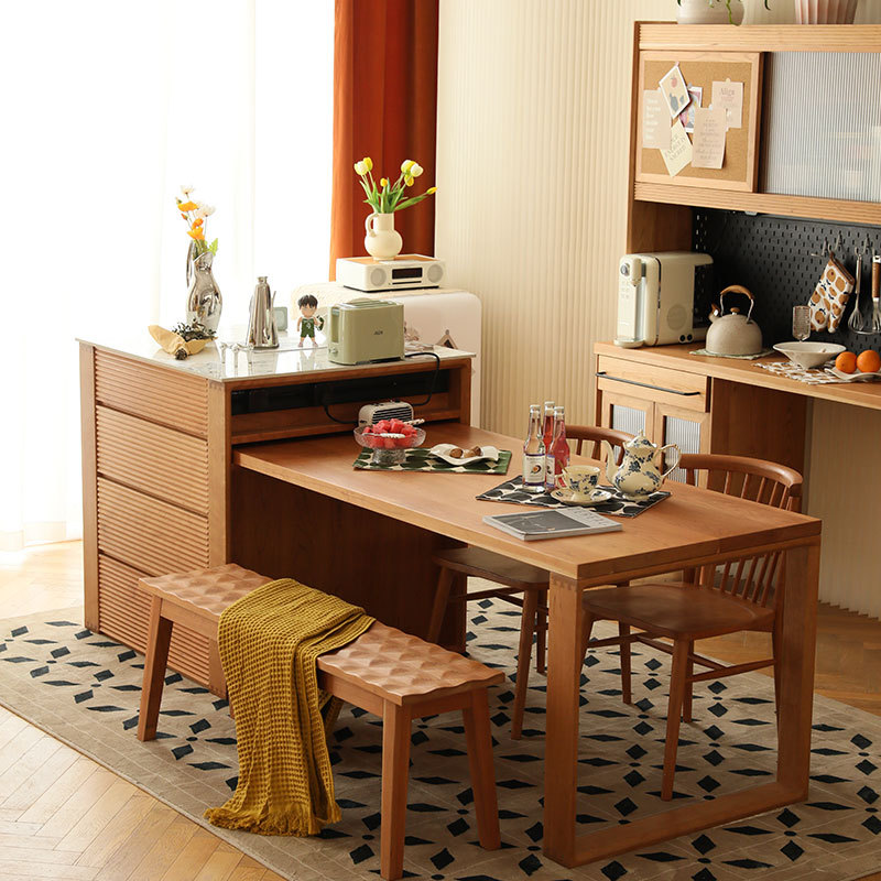 Nordic Multi-functional Home Island Table Modern Simple Small Apartment Rock Plate Removable Dining Table Kitchen Bar Table Dining Table