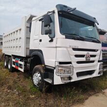 豪沃自卸车二手精品出口371马力二手豪沃后八轮6X4福田工程自卸车