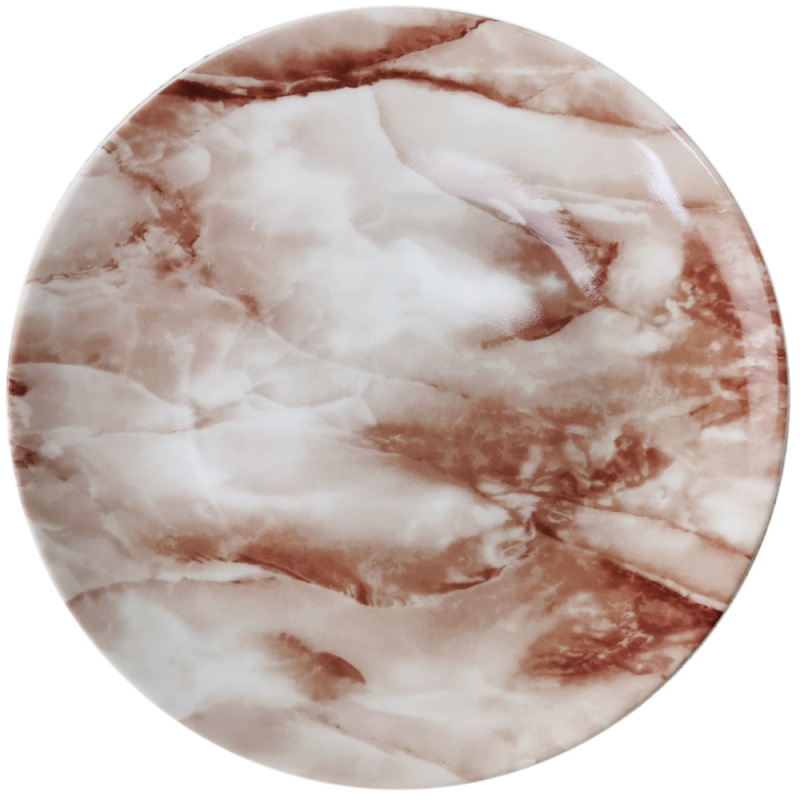 Foreign Trade Ceramic Tableware, Simple Marble Pattern Bone China Four-Piece Set, Western-Style Dinner Plates, Hotel Wedding Theme Dinner Plates