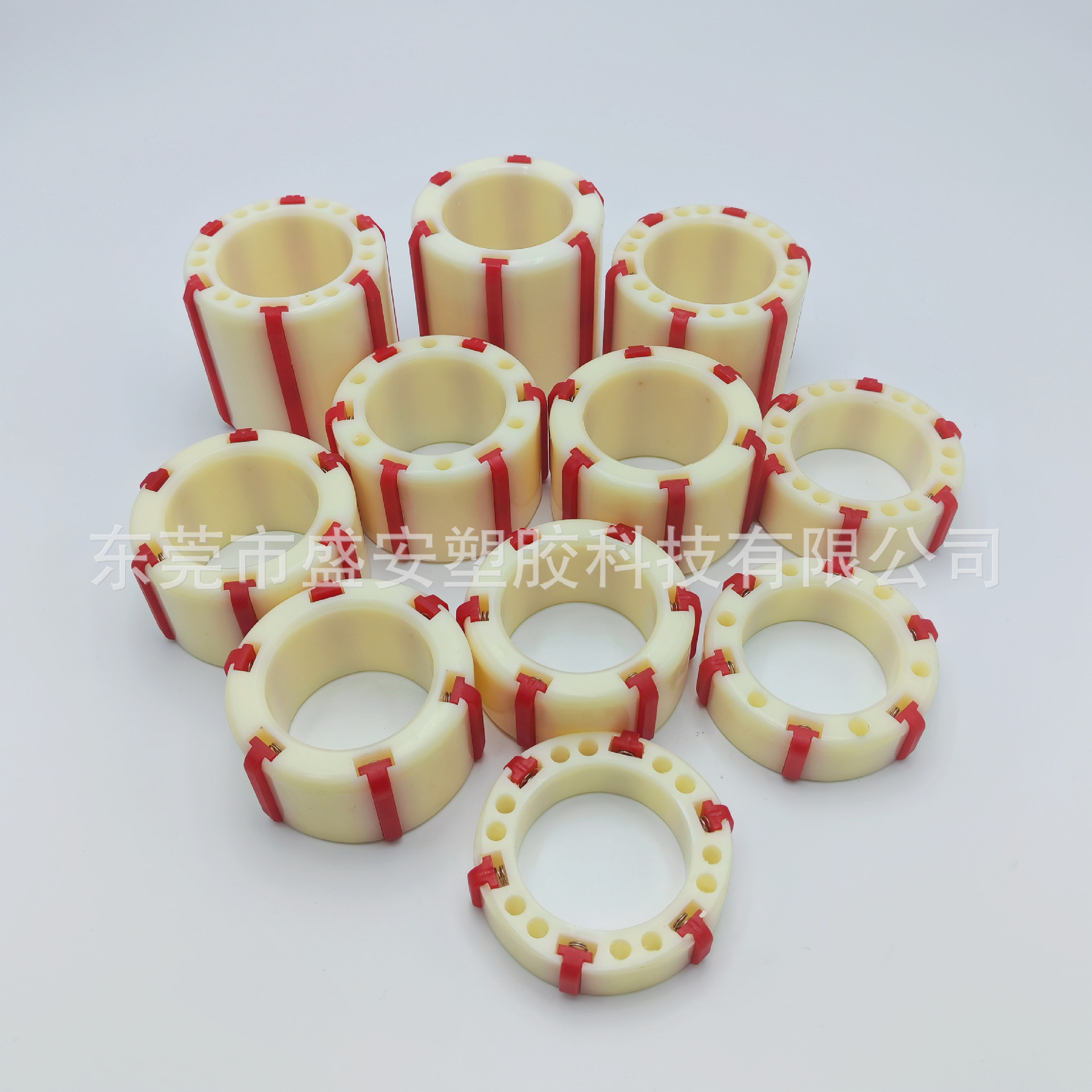 3寸轴套塑芯胶带分条机分切机配件塑料套带键条涨圈76尼龙套衬套