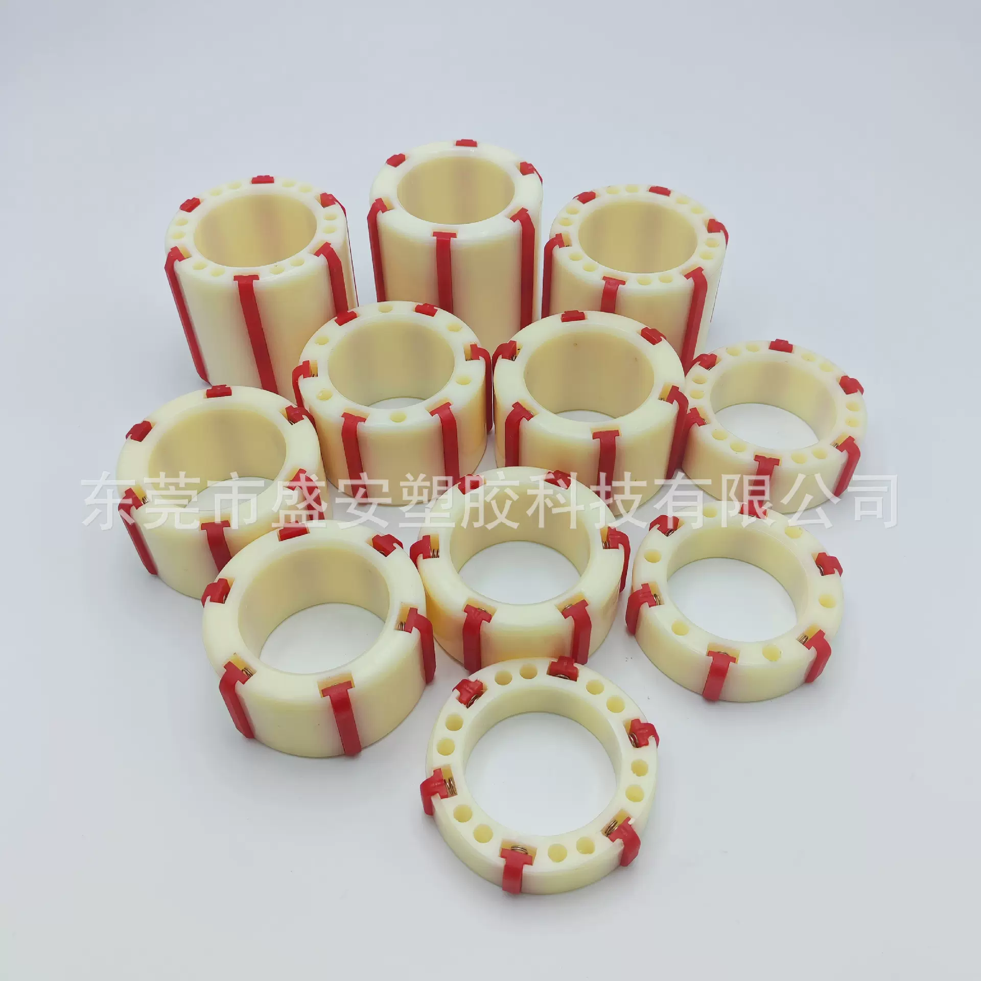 3寸轴套塑芯胶带分条机分切机配件塑料套带键条涨圈76尼龙套衬套