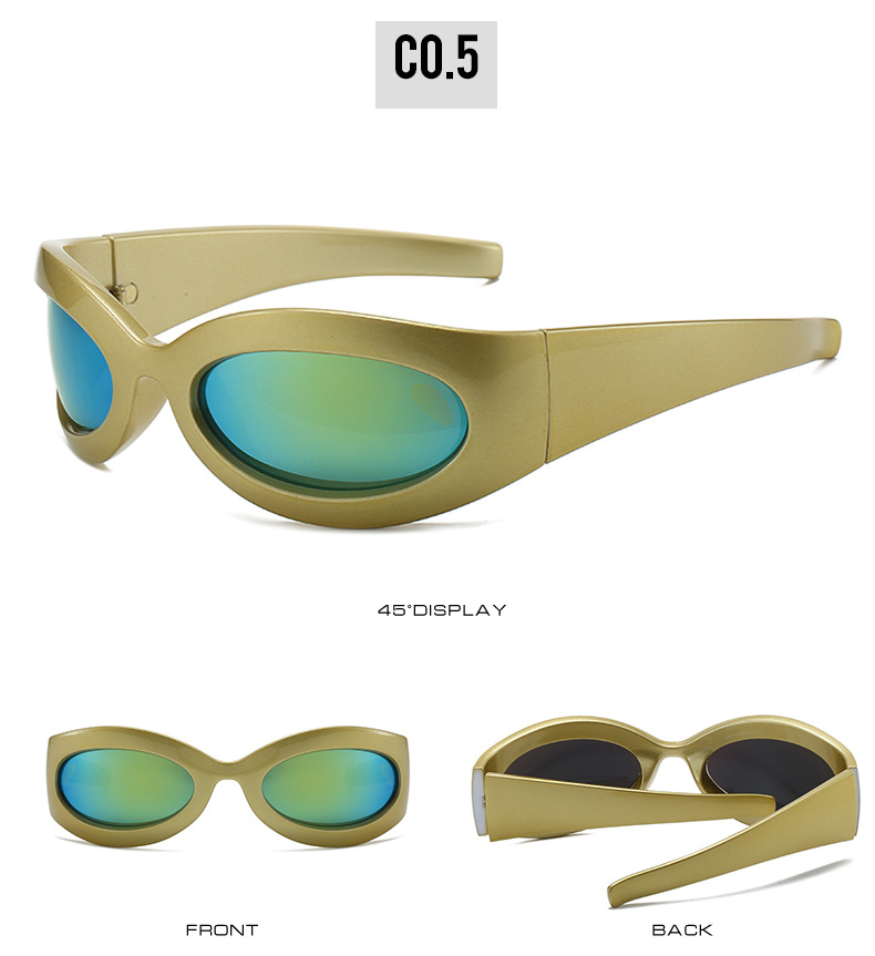 Nuovi occhiali da sole sportivi Y2K Spice Girl Macaron Occhiali anti UV personalizzati all'avanguardia_voghion.com