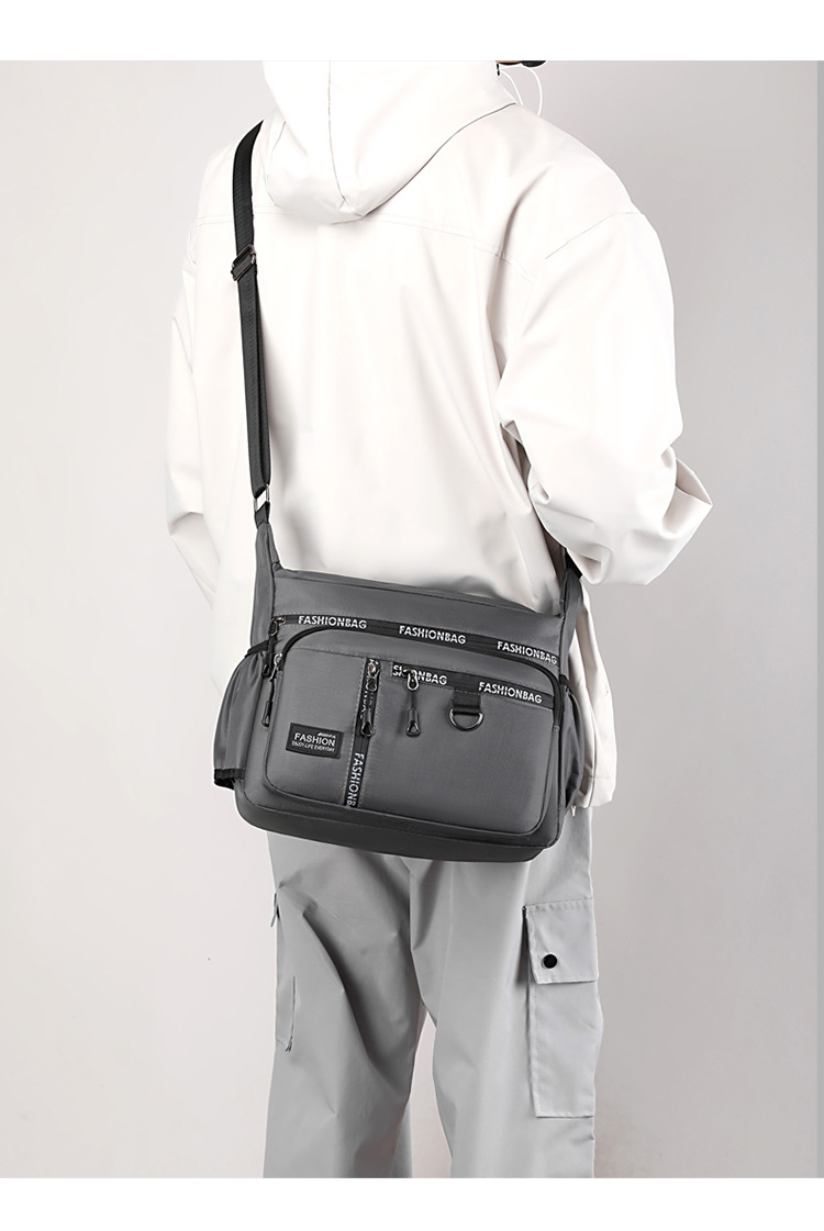 New 2024 men's bag, large-capacity casual men's crossbody bag, waterproof single-shoulder bag, multi-layered business versatile travel bag undefined