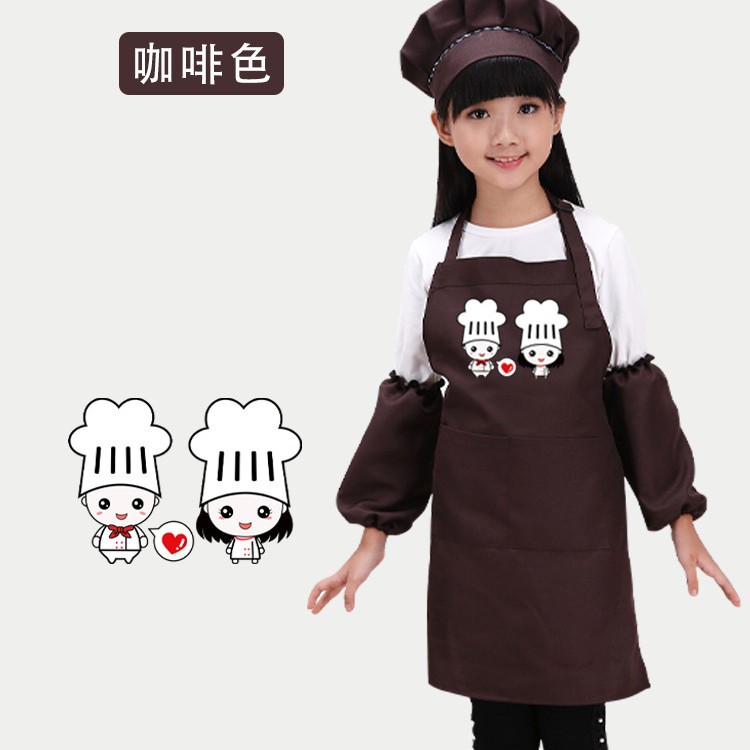 Delantal para niños ropa de pintura impermeable personalizada jardín de infantes galería de arte logotipo de impresión ajustable delantal de publicidad al por mayor