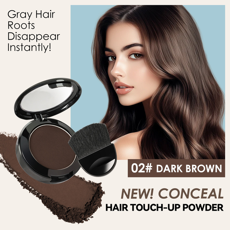 MLSMILE发际线蓬松粉遮白补发带刷美发粉饼hairline color powder|undefined