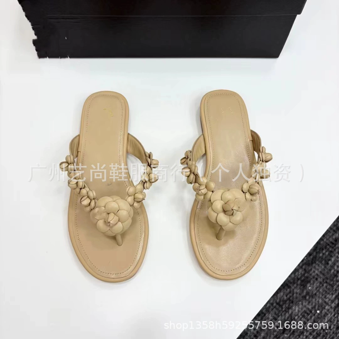 Горный чай, шлепанцы, тапочки, пляжная обувь, слайд, стиль Chanel, натуральная кожа
